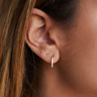 Small Hoops with Zirconia - Amara-Gold-State of Style