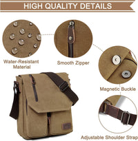 Compact Canvas Crossbody Messenger Bag – Renan