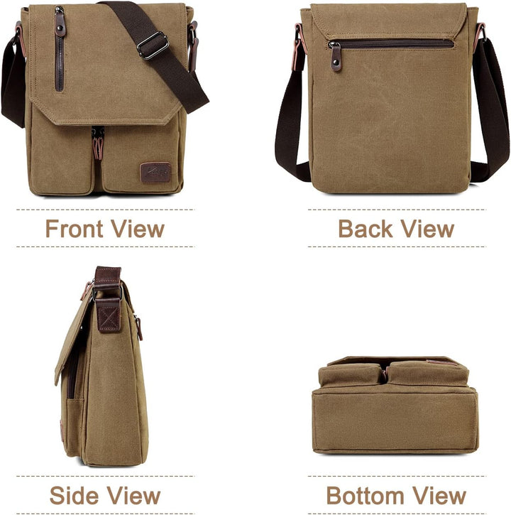 Compact Canvas Crossbody Messenger Bag – Renan