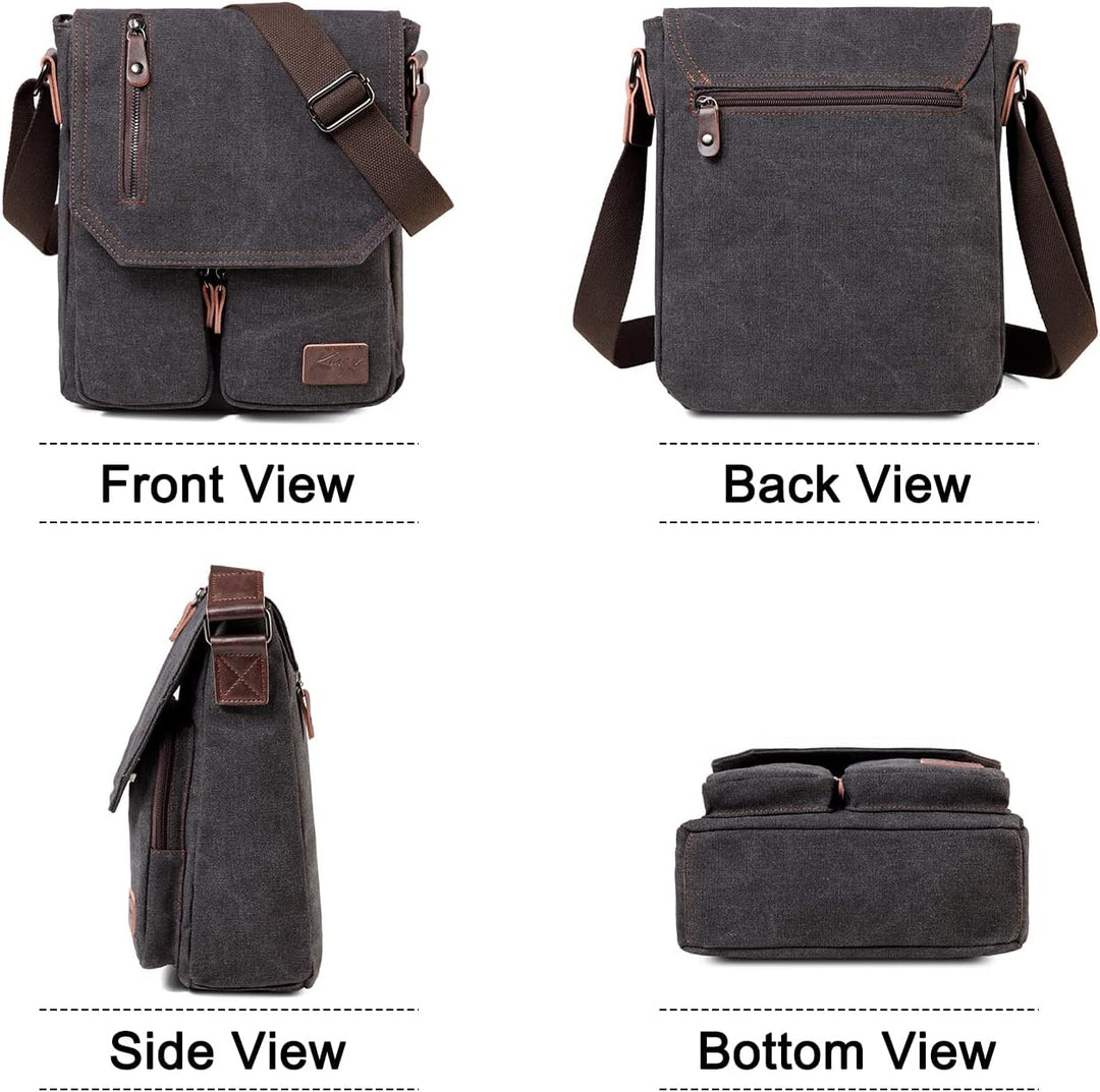 Compact Canvas Crossbody Messenger Bag – Renan