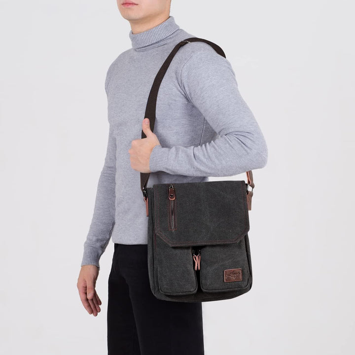 Compact Canvas Crossbody Messenger Bag – Renan