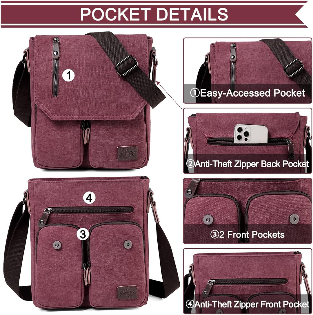 Compact Canvas Crossbody Messenger Bag – Renan
