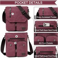 Compact Canvas Crossbody Messenger Bag – Renan