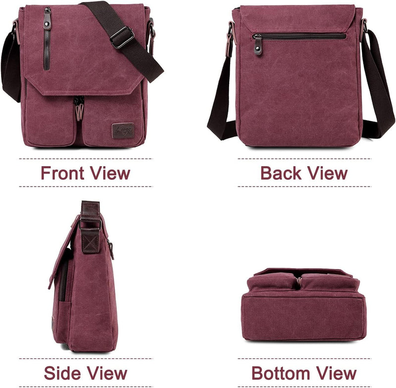 Compact Canvas Crossbody Messenger Bag – Renan