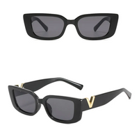 Small Retro Cat Eye Sunglasses-Black-State of Style