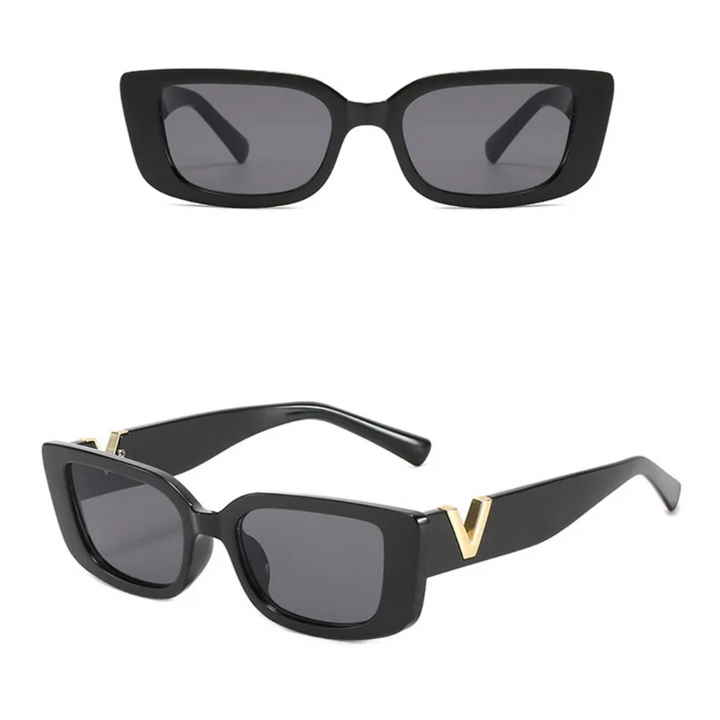 Small Retro Cat Eye Sunglasses-Black-State of Style