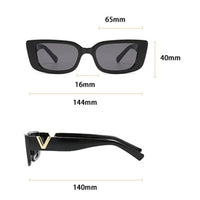Small Retro Cat Eye Sunglasses-Black-State of Style