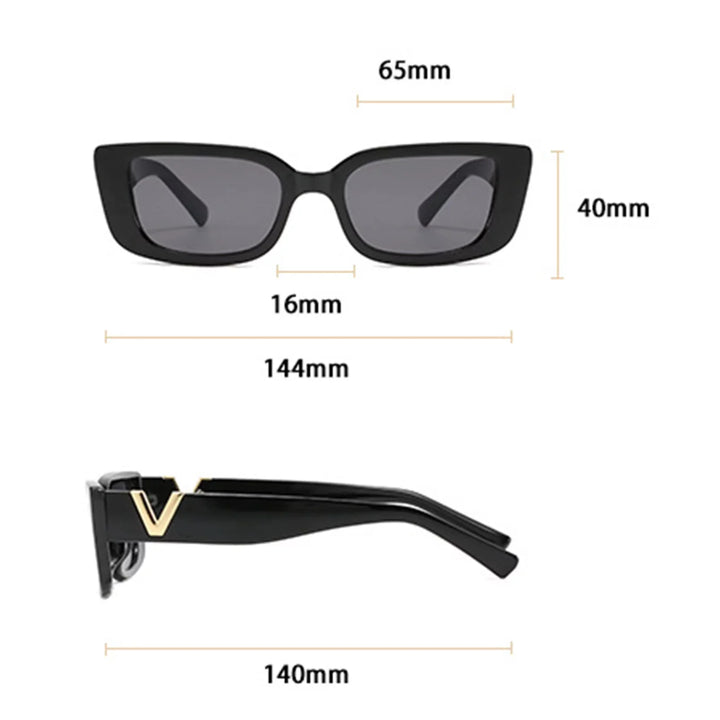 Small Retro Cat Eye Sunglasses-Black-State of Style