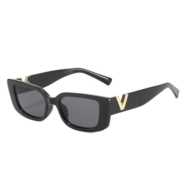 Small Retro Cat Eye Sunglasses-Black-State of Style