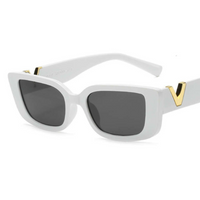 Small Retro Cat Eye Sunglasses-White-State of Style
