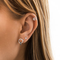 Small Zirconia Earrings - Lynette-2 mm-Silver-State of Style