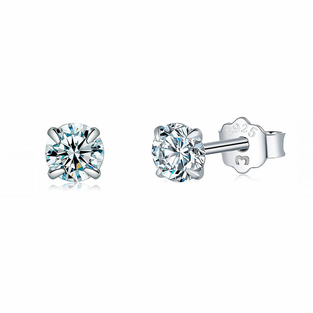 Small Zirconia Earrings - Lynette-2.5 mm-Silver-State of Style