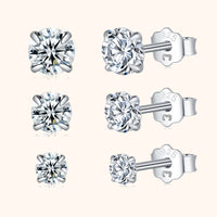 Small Zirconia Earrings - Lynette-Set (Alle maten)-Silver-State of Style