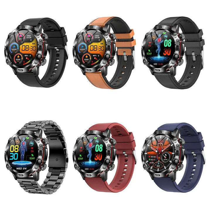 Smart Health Tracker with Glucose and ECG Monitoring - HealthPro-Black Steel-State of Style