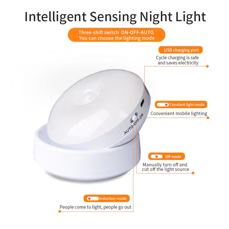 Smart Motion Sensor Night Light - Elara-White-State of Style