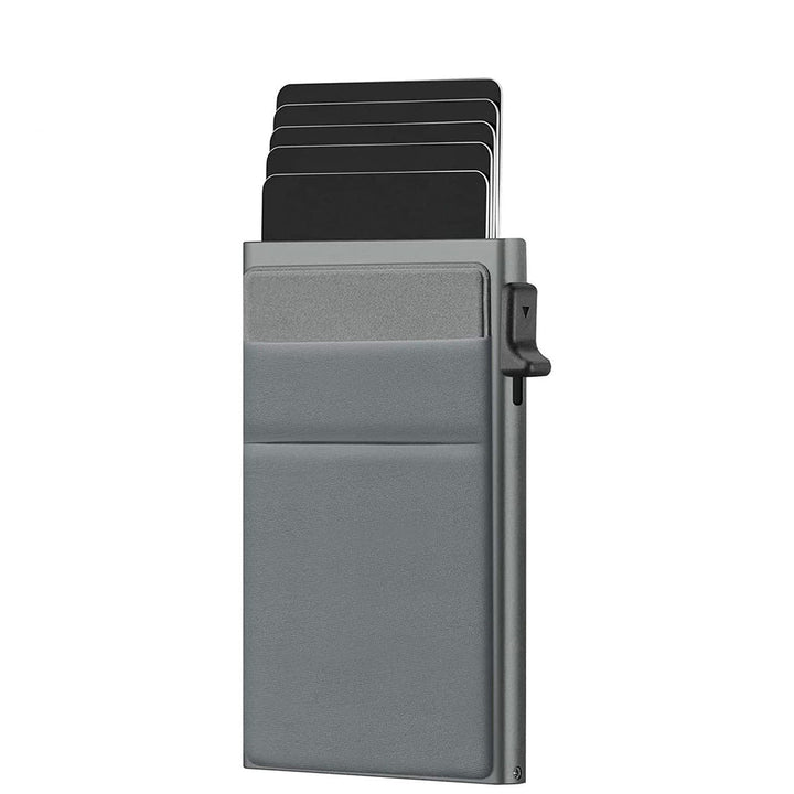SMART RFID CREDIT CARD HOLDER - THIN MINI METAL WALLET FOR MEN-Grey-State of Style