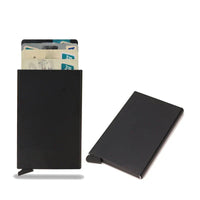 SMART RFID CREDIT CARD HOLDER - THIN MINI METAL WALLET FOR MEN-Style2 black-State of Style