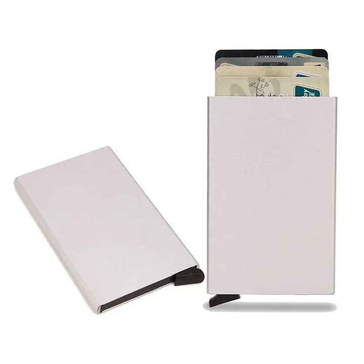 SMART RFID CREDIT CARD HOLDER - THIN MINI METAL WALLET FOR MEN-Style2 silver-State of Style