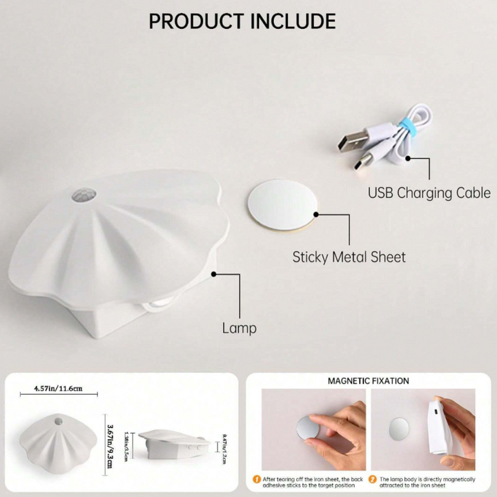 Smart Shell Motion Sensor Lamp - LumiMotion-White-State of Style