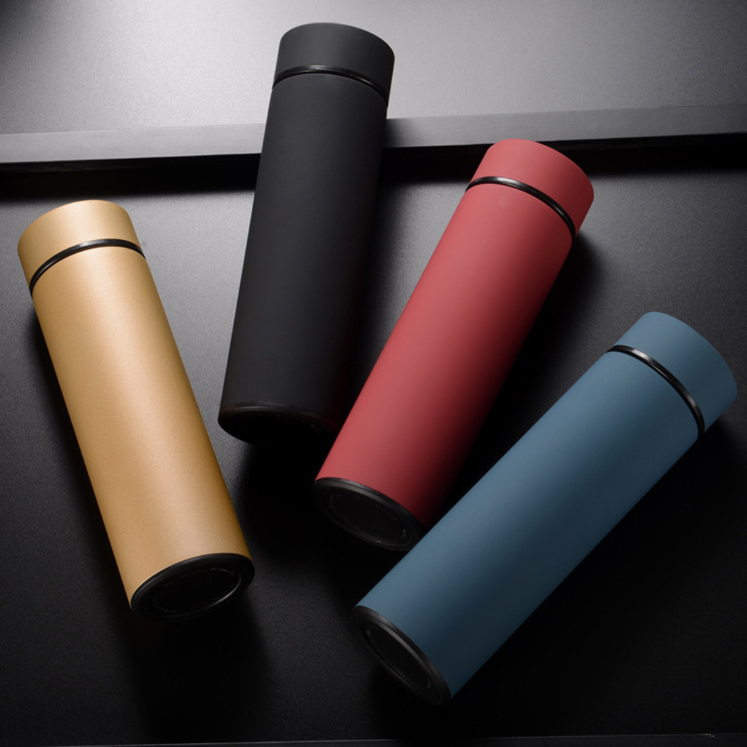 Smart Thermos Flask with Digital Temperature Display - TempKeeper-Gold-State of Style