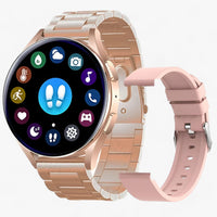 Smartwatch for Health and Style - Evelyne-Rose Gold Steel-State of Style
