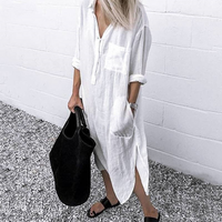 Smooth and Comfortable Long Summer Dress - Mila-White-S-State of Style
