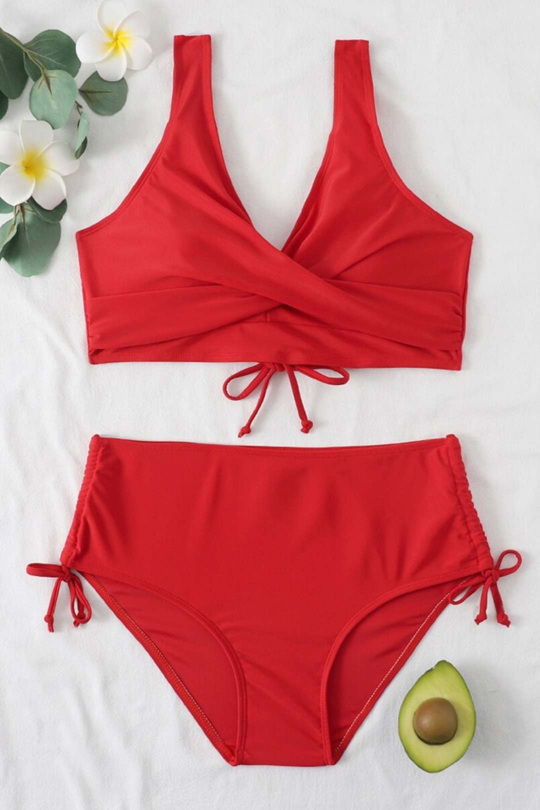 Smooth Bikini Set with Sporty Twist – Solea-Red-S-State of Style