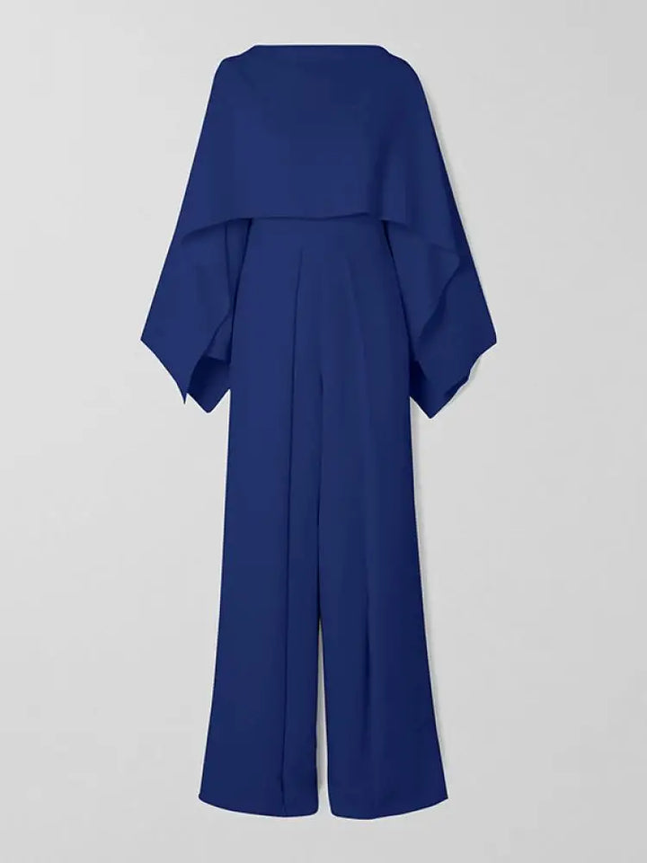 Smooth Jumpsuit with Beautiful Pleats - Lara-Beige-S-State of Style