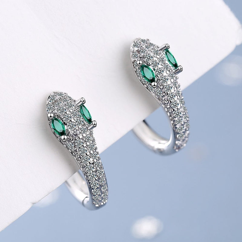 Snake Earrings made of 925 Sterling Silver - Leila-State of Style
