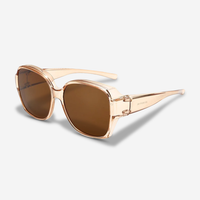 Snap-On Sunglasses for Eyewear Wearers – ClipRay-Beige-State of Style