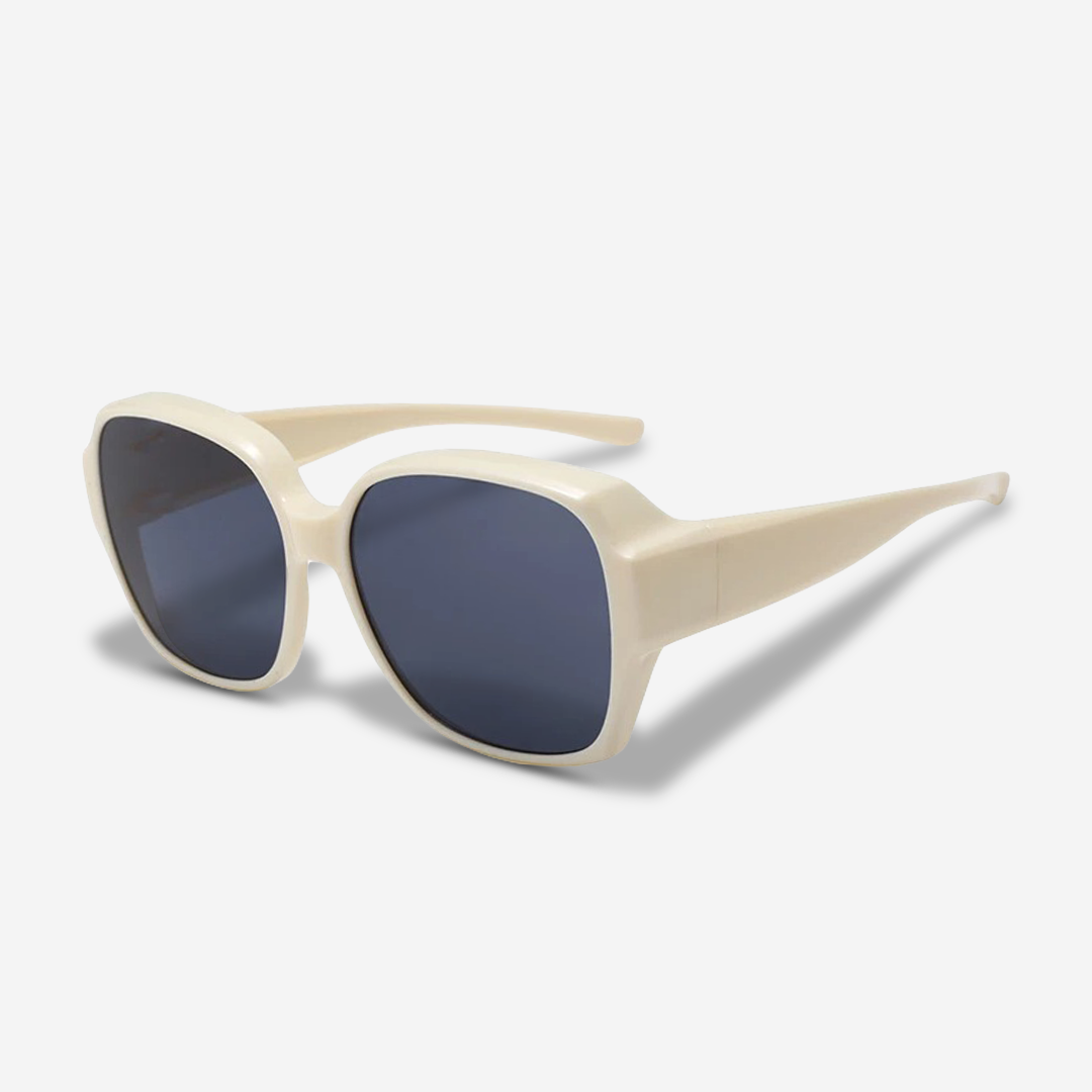 Snap-On Sunglasses for Eyewear Wearers – ClipRay-Cream-State of Style