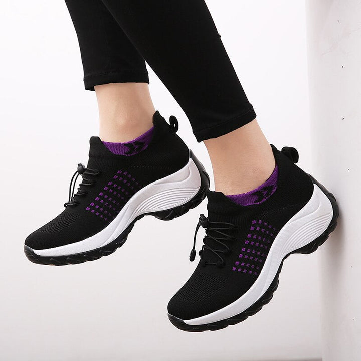 Sneakers with Orthopedic Footbed – Stylish & Supportive Footwear-Black Violet-4.5-State of Style