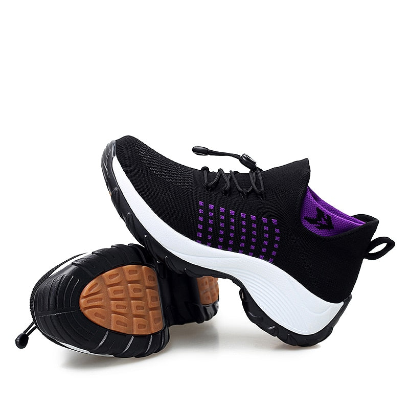 Sneakers with Orthopedic Footbed – Stylish & Supportive Footwear-Black Violet-4.5-State of Style