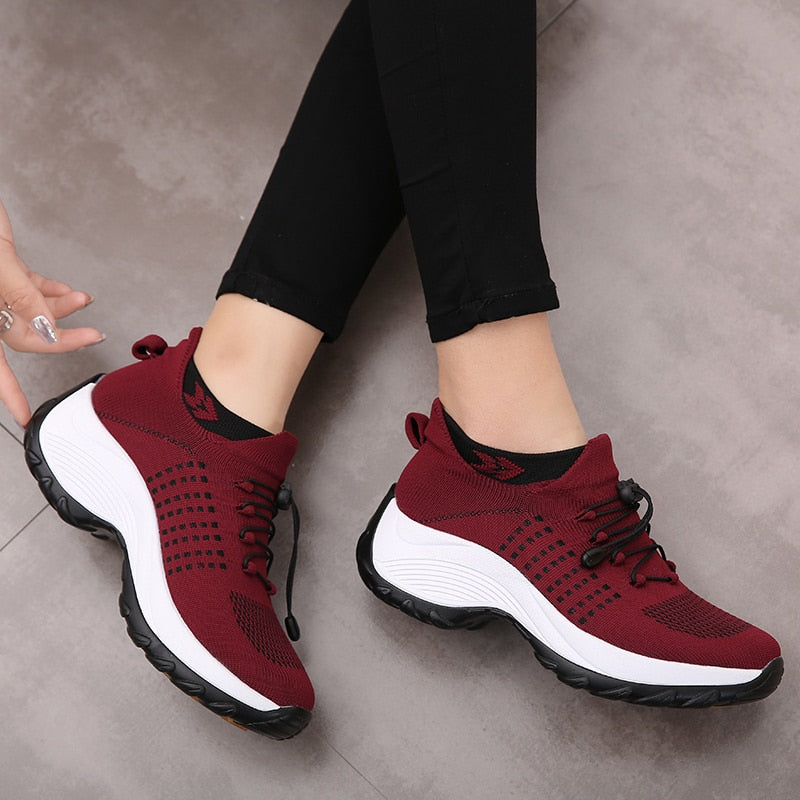 Sneakers with Orthopedic Footbed – Stylish & Supportive Footwear-Red-4.5-State of Style