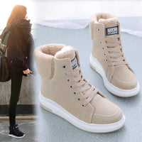 Snow Boots with Lining for Women – Warm & Stylish Winter Footwear-Cream White-4.5-State of Style