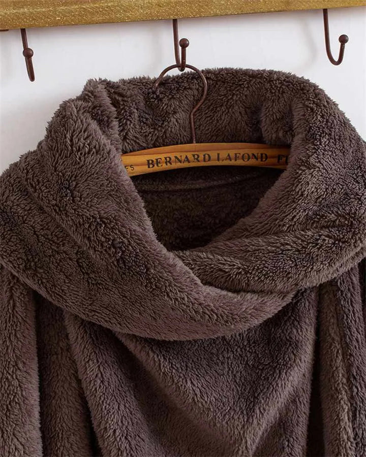 SnugBreeze Oversized Hooded Wind Jacket-Brown-2XL-State of Style