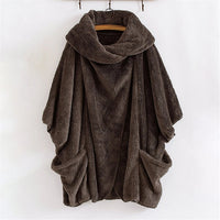 SnugBreeze Oversized Hooded Wind Jacket-Brown-2XL-State of Style