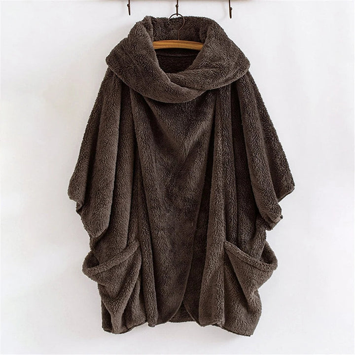 SnugBreeze Oversized Hooded Wind Jacket-Brown-2XL-State of Style