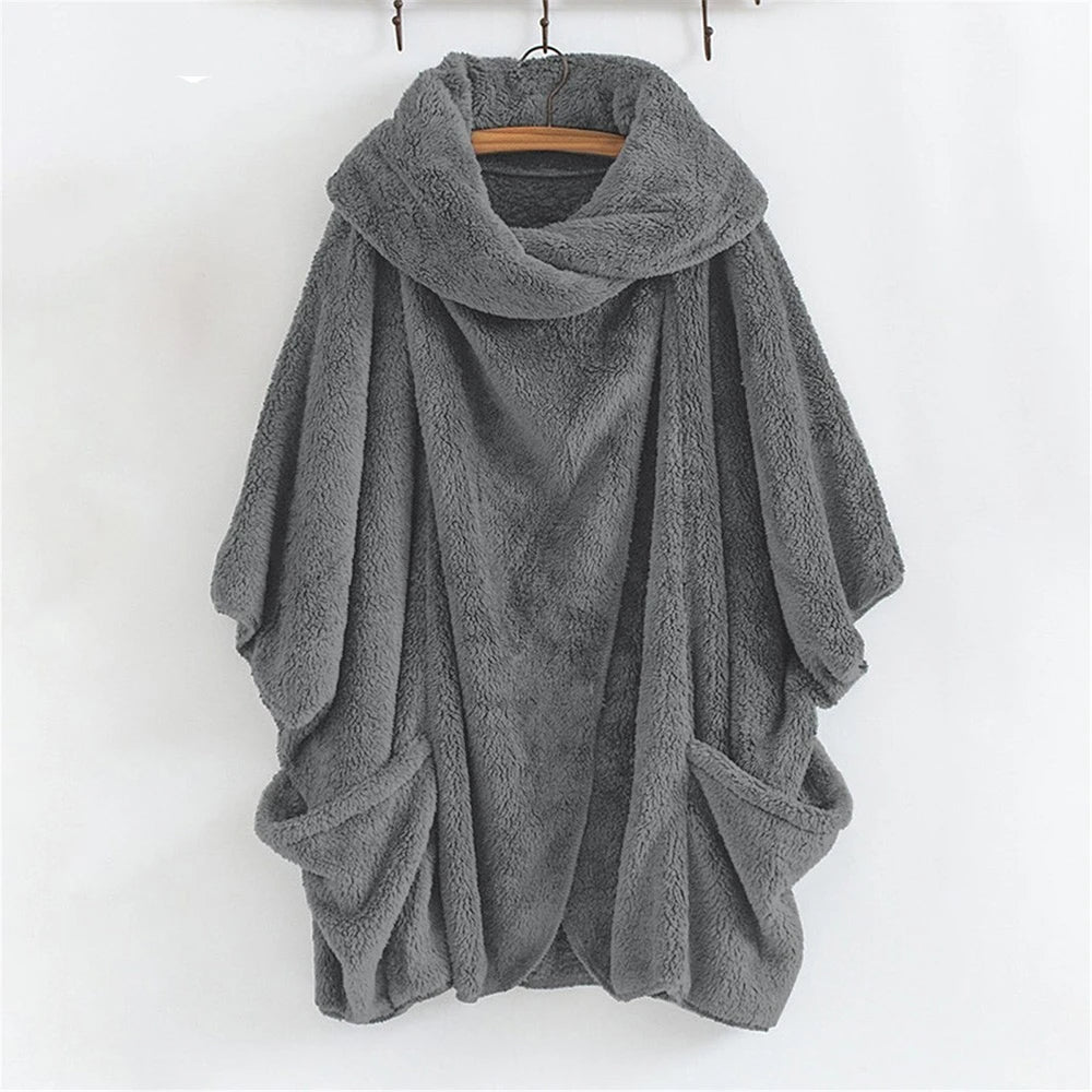 SnugBreeze Oversized Hooded Wind Jacket-Grey-2XL-State of Style