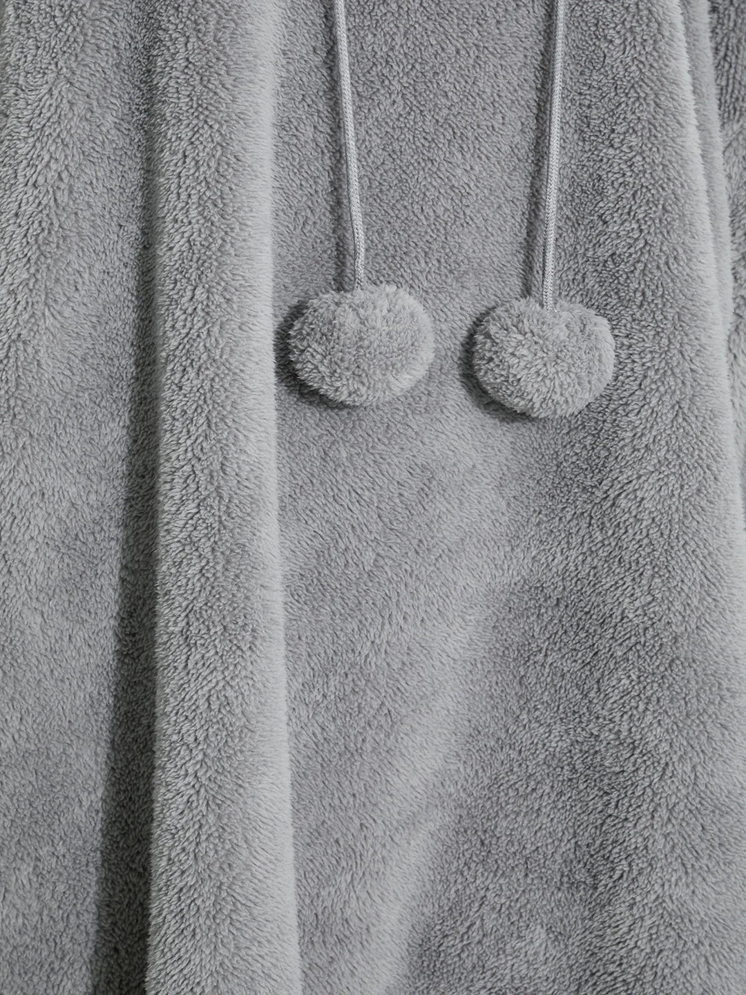 Snuggle Plus Oversized Teddy Hoodie Dress-Grey-3XL-State of Style