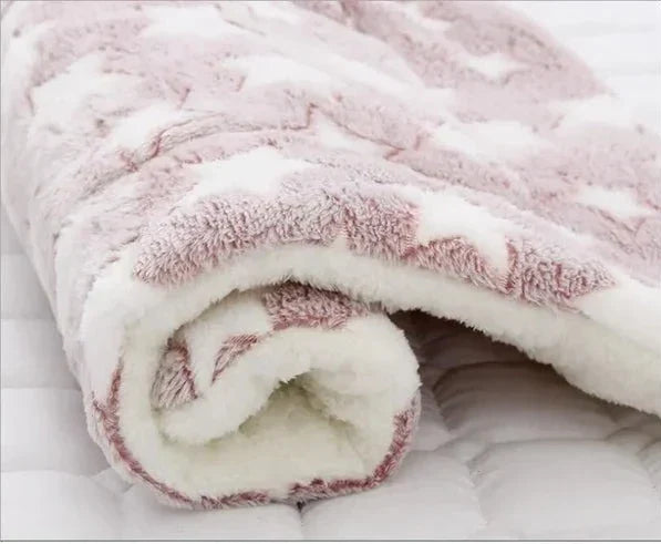 SnuggleSoft Warm Cat Blanket-S-Pink & Stars-State of Style