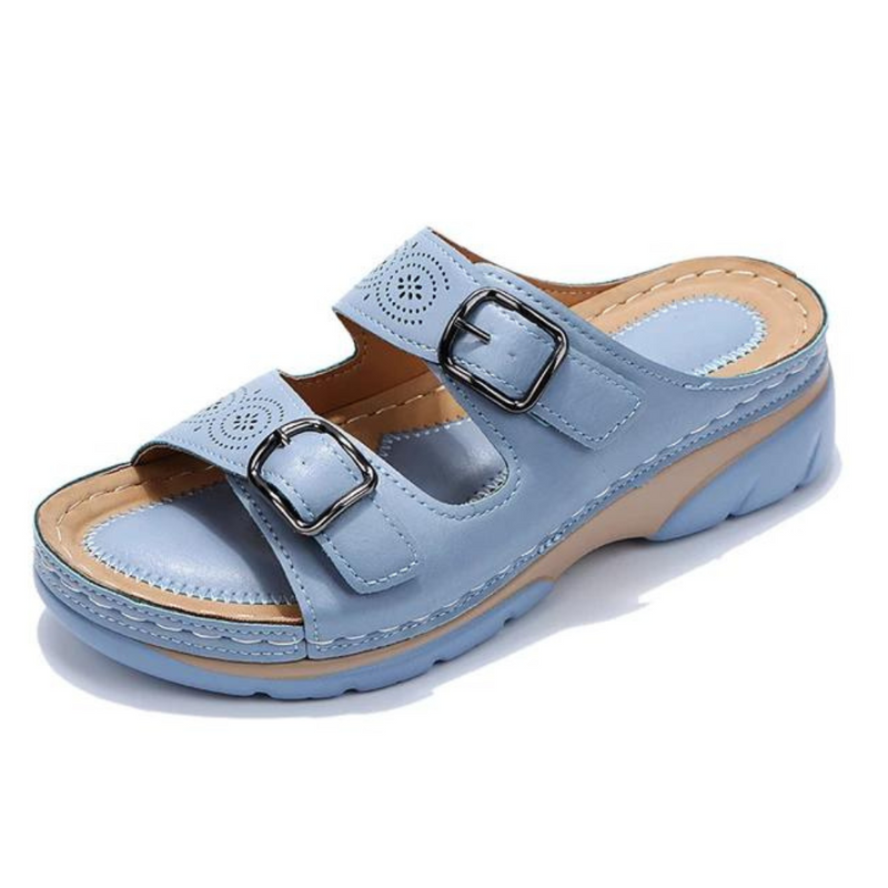 Sofia - Orthopedische Gele Zomer Slippers-Lichtblauw-34-State of Style