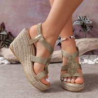 Sofia - Orthopedische Gouden Wedge Sandalen-37-State of Style