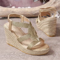 Sofia - Orthopedische Gouden Wedge Sandalen-37-State of Style