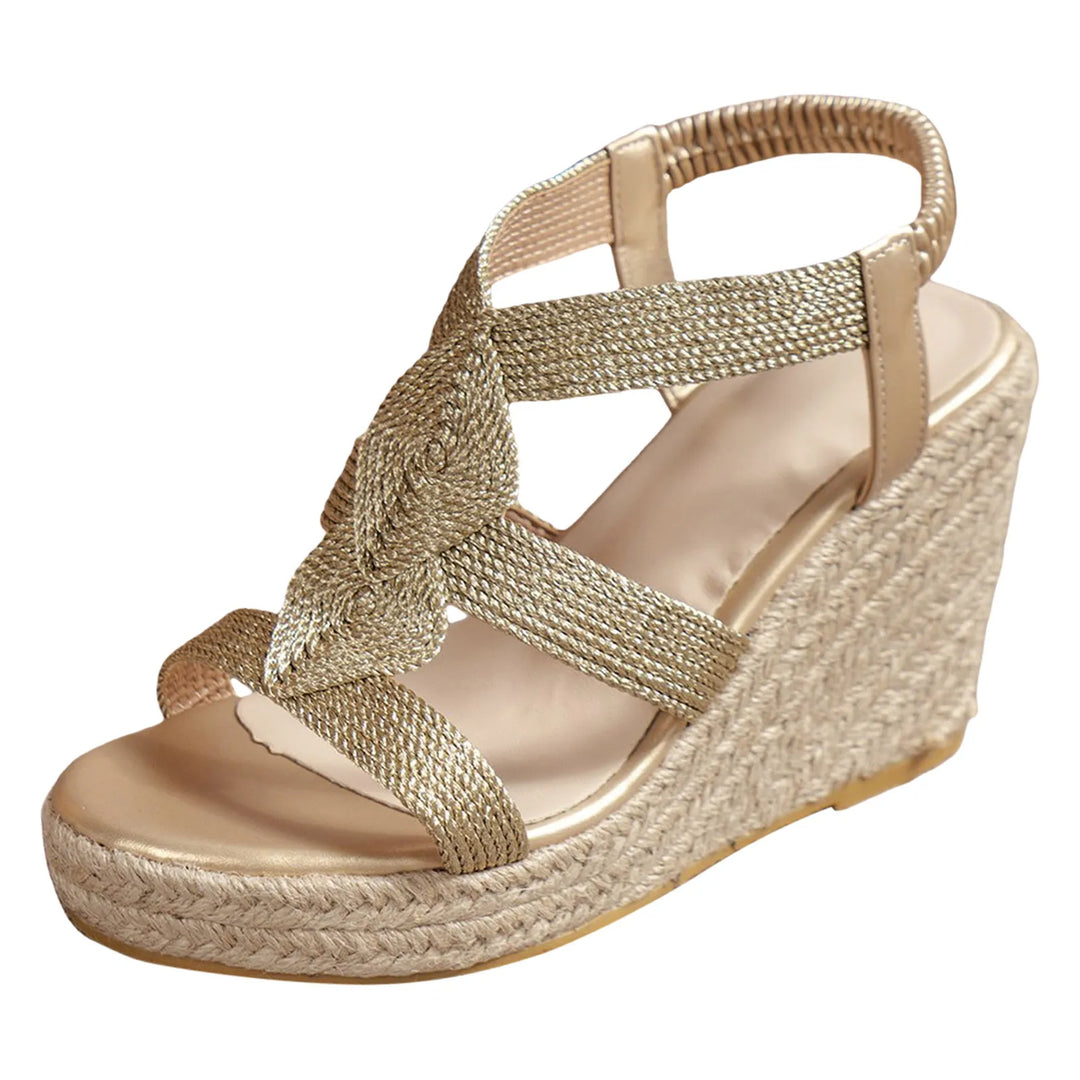 Sofia - Orthopedische Gouden Wedge Sandalen-37-State of Style