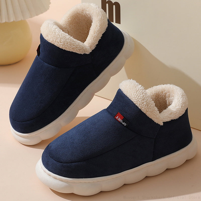 Sofie Comfortable Fur Slippers-Blue-5-State of Style