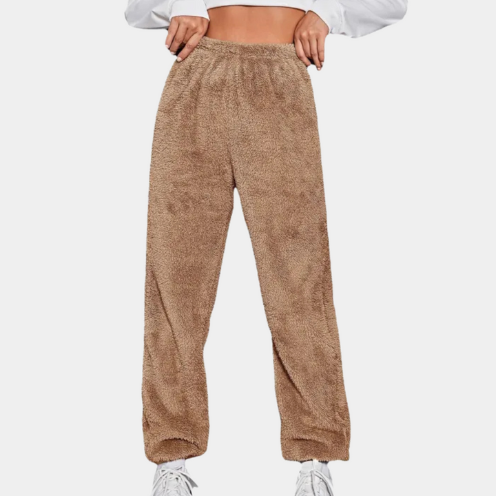 Soft and Comfortable Lounge Pants for Women - Yara-Light brown-XS-State of Style