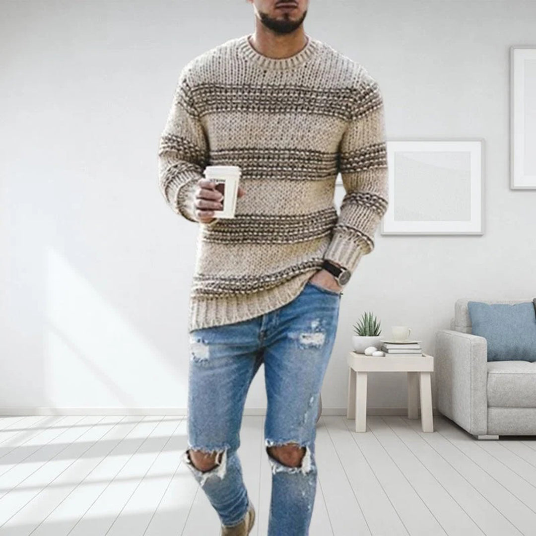 Soft and Comfortable Men's Sweater - Finn-Khaki-S-State of Style