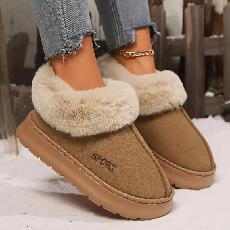 Soft and Warm Ladies Slippers - Nova-Brown-3-State of Style