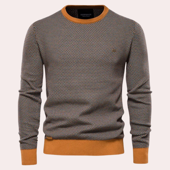 Soft and Warm Men's Sweater - Luca-Orange-S-State of Style